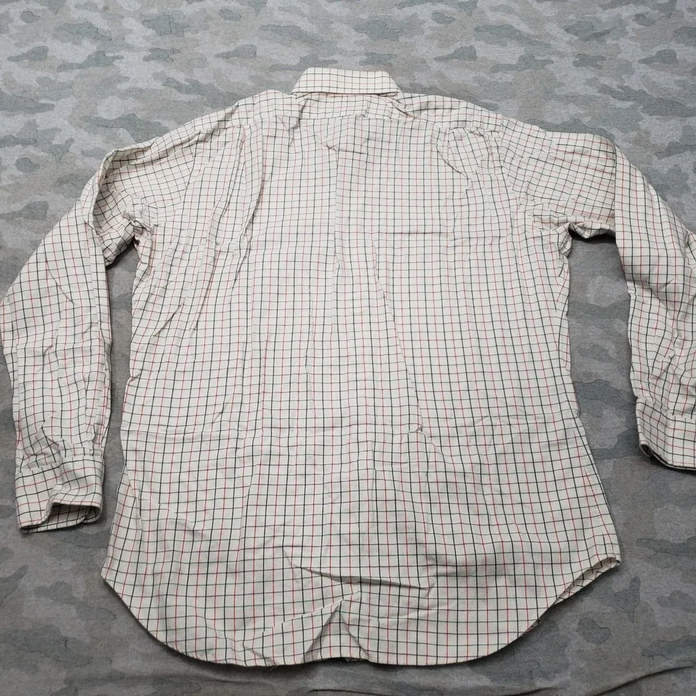 Polo Ralph Lauren Shirt Mens Large Beige Regent Classic Fit Long Sleeve Button